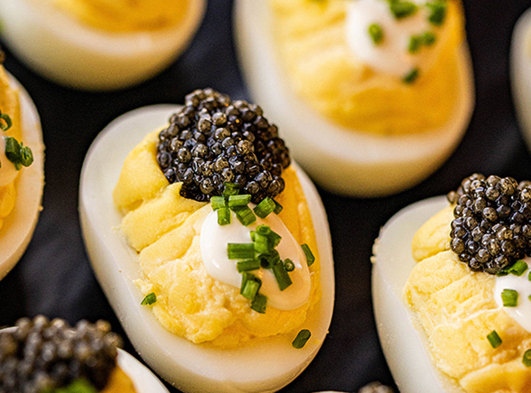 CAVIAR DEVILED EGGS
